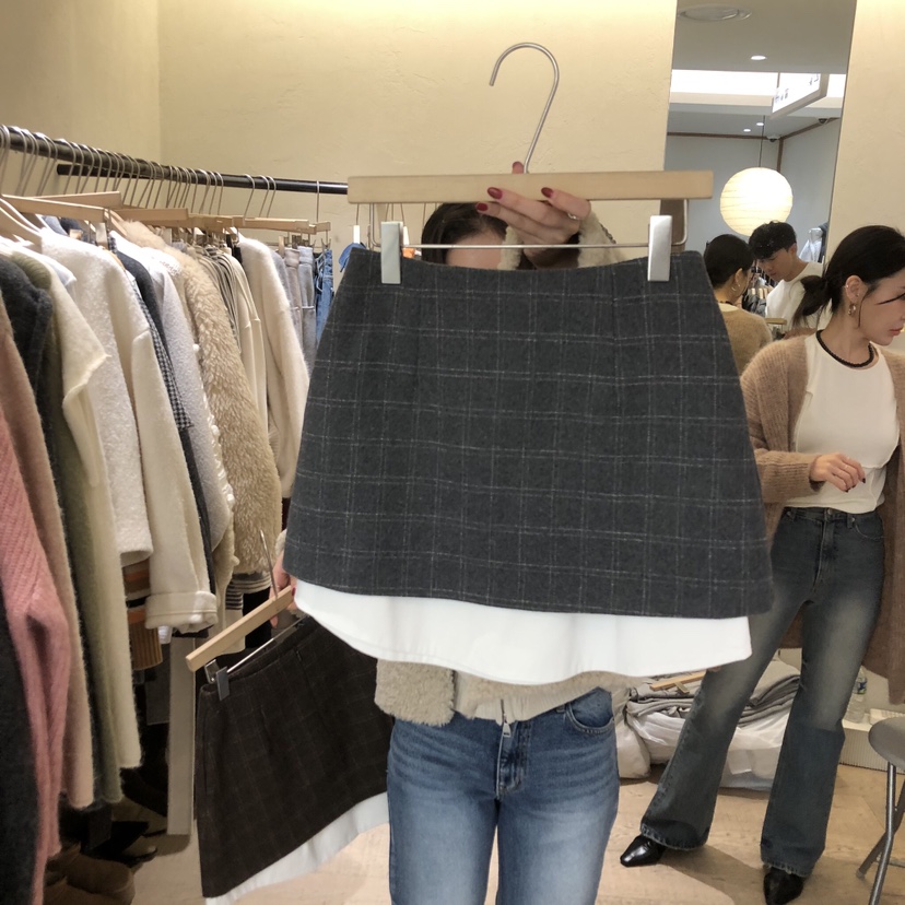 W AND J韓國代購㊣女裝新款推薦休閑時尚職業熱賣25秋冬短裙W AND J短裙圖色2