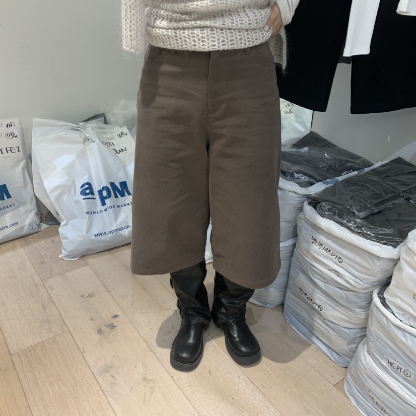 AUBE韓國直郵㊣女士新品職業時尚真品推薦休閑25秋冬短褲雙面絨AUBE短褲圖色2