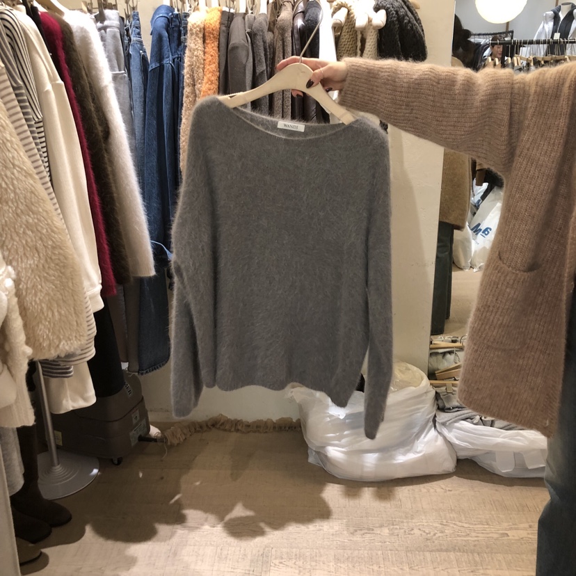 W AND J韓國代購㊣女裝新品時尚職業推薦人氣真品針織衫船領W AND J針織衫圖色2