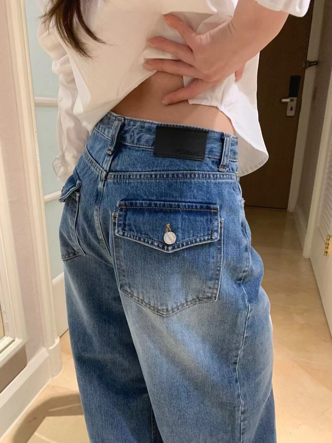 FORMAL韓國直郵㊣女士新品熱賣真品職業時尚人氣牛仔褲口袋FORMAL牛仔褲