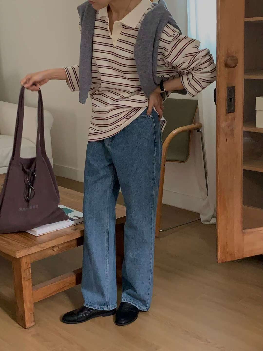 IVORY韓國直郵㊣女裝新款推薦休閑時尚人氣熱賣職業25秋冬牛仔褲IVORY牛仔褲