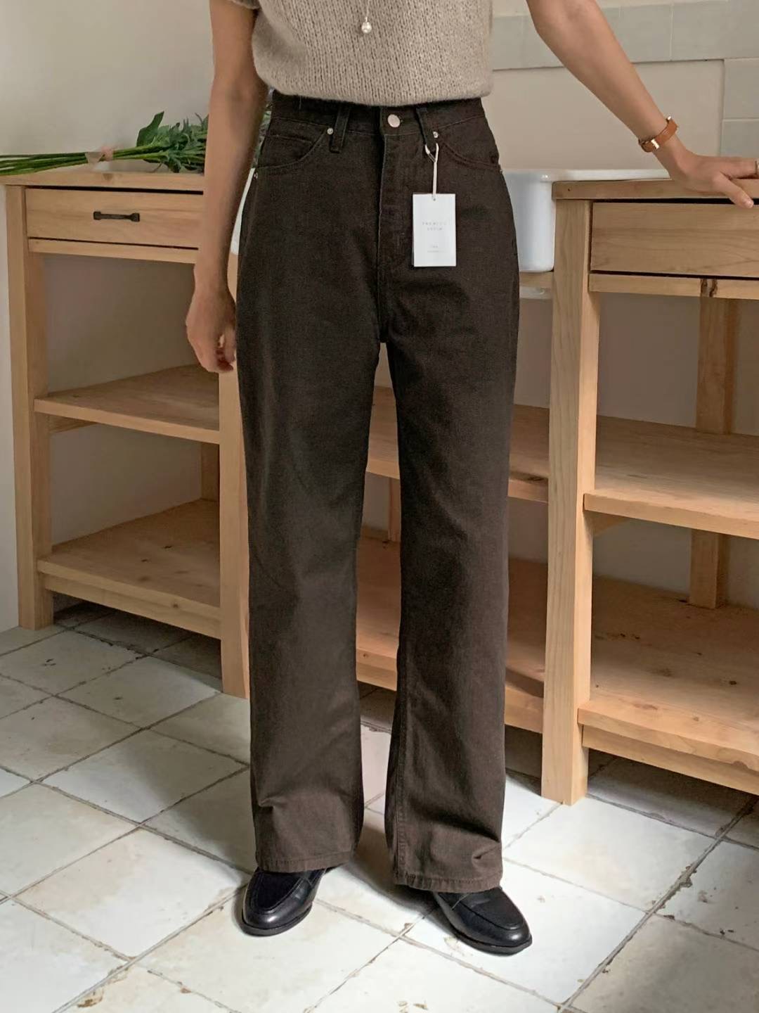 IVORY韓國直郵㊣女裝新款推薦熱賣真品25秋冬人氣時尚牛仔褲IVORY牛仔褲