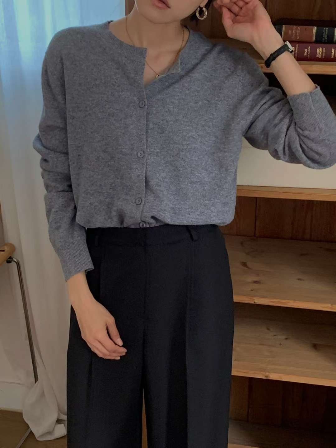 IVORY東大門㊣直郵女裝新款熱賣休閑25秋冬職業推薦時尚針織衫IVORY針織衫圖色3