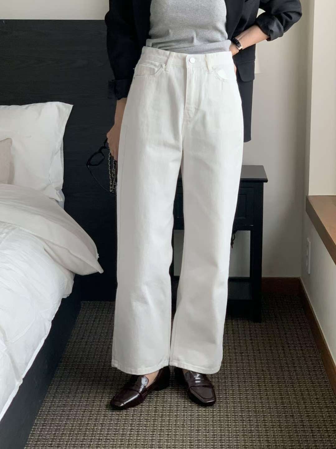 IVORY韓國代購㊣女士新品推薦職業時尚休閑熱賣人氣25秋冬牛仔褲IVORY牛仔褲