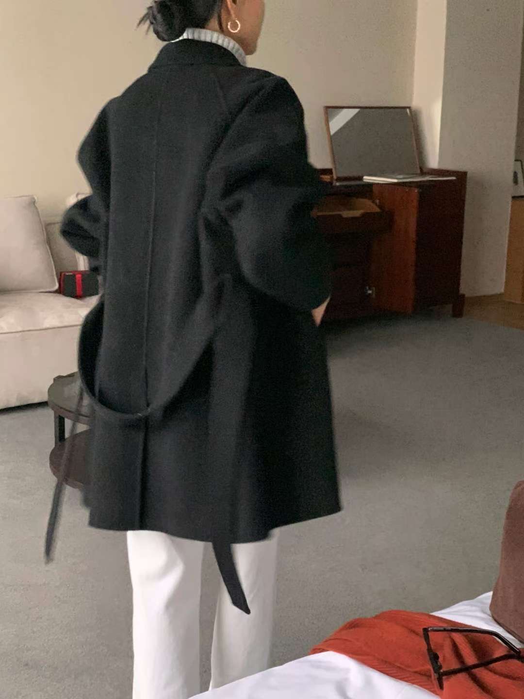 IVORY東大門㊣實拍女士新品時尚人氣推薦職業25秋冬短款大衣IVORY短款大衣