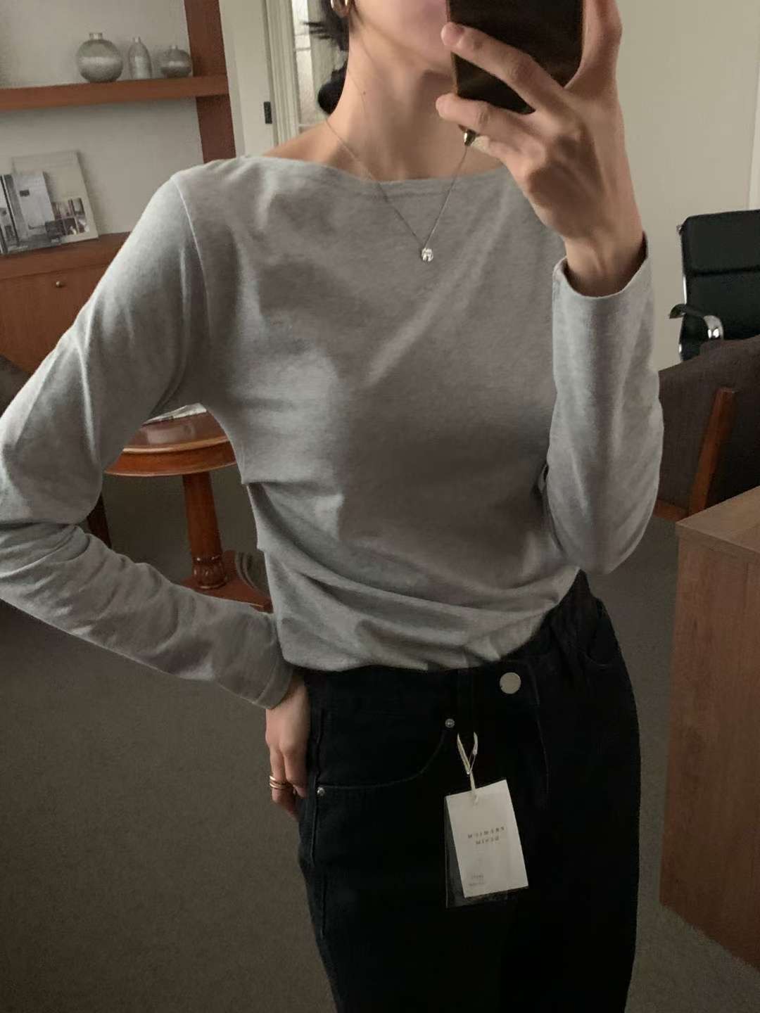 IVORY東大門㊣實拍女士新款職業真品25秋冬休閑推薦長袖T恤IVORY長袖T恤