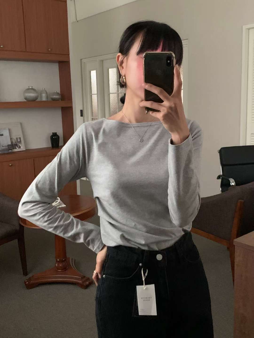 IVORY東大門㊣實拍女士新款職業真品25秋冬休閑推薦長袖T恤IVORY長袖T恤