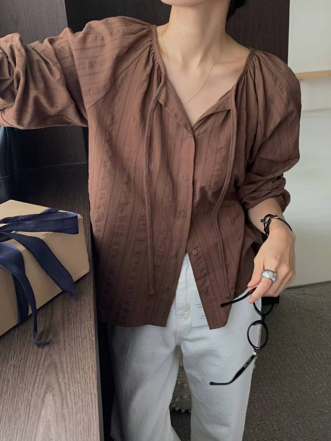 IVORY韓國直郵㊣女裝新品時尚休閑推薦真品熱賣人氣襯衫蕾絲衫IVORY襯衫/蕾絲衫