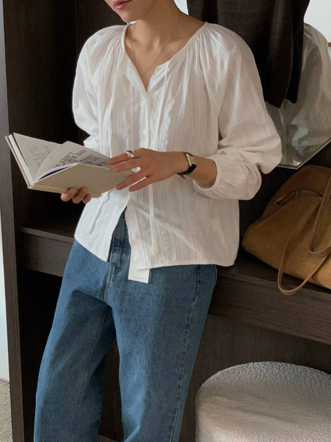 IVORY韓國直郵㊣女裝新品時尚休閑推薦真品熱賣人氣襯衫蕾絲衫IVORY襯衫/蕾絲衫圖色2