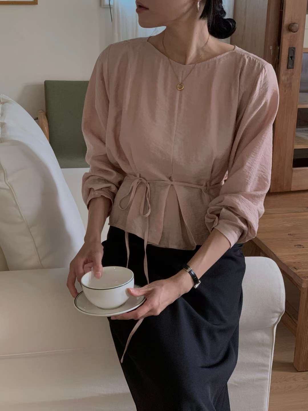 IVORY東大門㊣代購女士新品推薦人氣25秋冬真品職業襯衫蕾絲衫IVORY襯衫/蕾絲衫