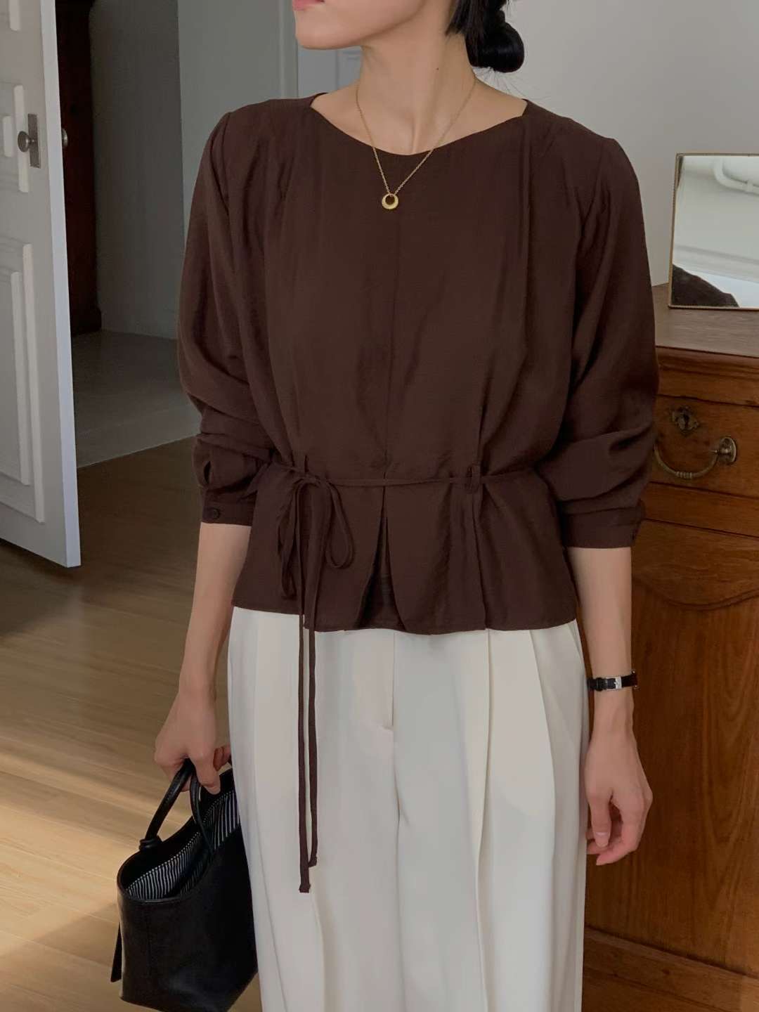 IVORY東大門㊣代購女士新品推薦人氣25秋冬真品職業襯衫蕾絲衫IVORY襯衫/蕾絲衫圖色2