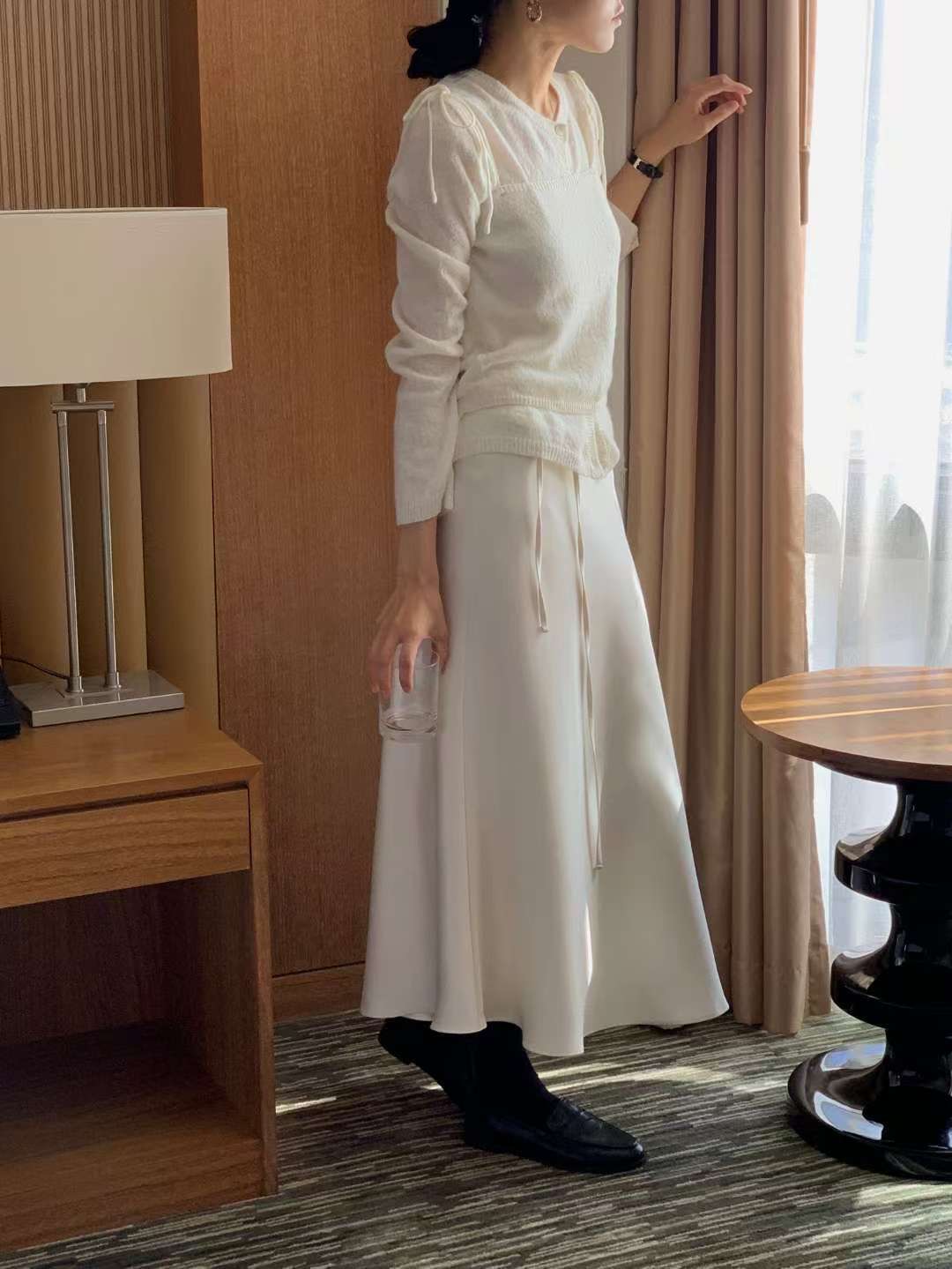IVORY韓國代購㊣女裝新款真品推薦時尚25秋冬熱賣休閑職業長裙IVORY長裙