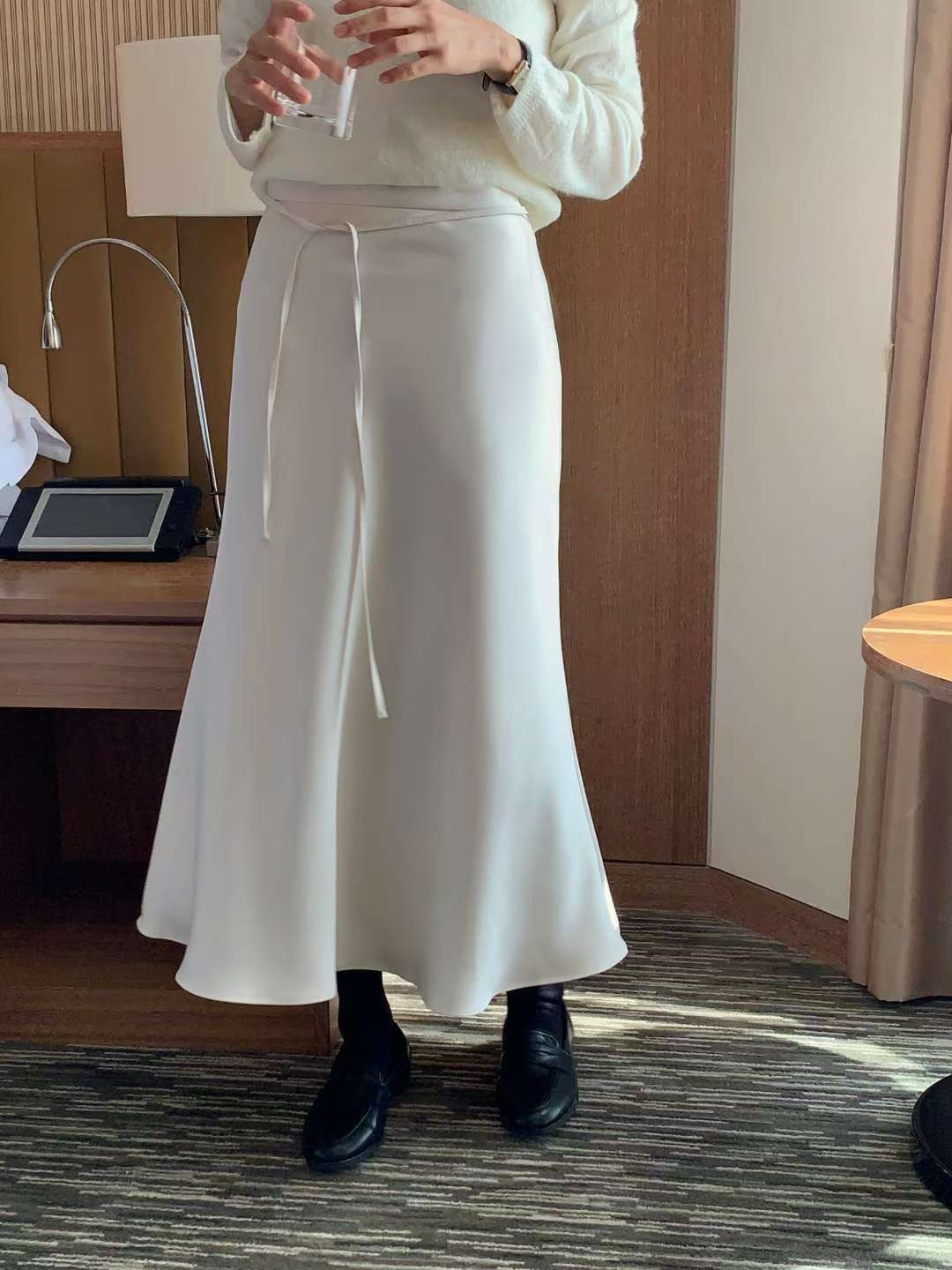 IVORY韓國代購㊣女裝新款真品推薦時尚25秋冬熱賣休閑職業長裙IVORY長裙