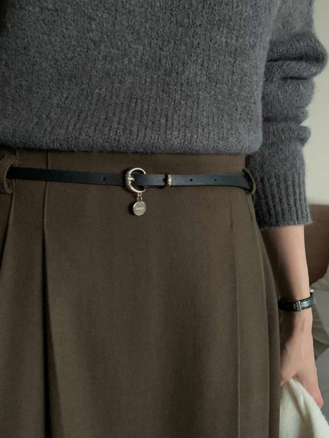 IVORY東大門㊣代購女士新款熱賣職業真品25秋冬長裙不含腰帶IVORY長裙