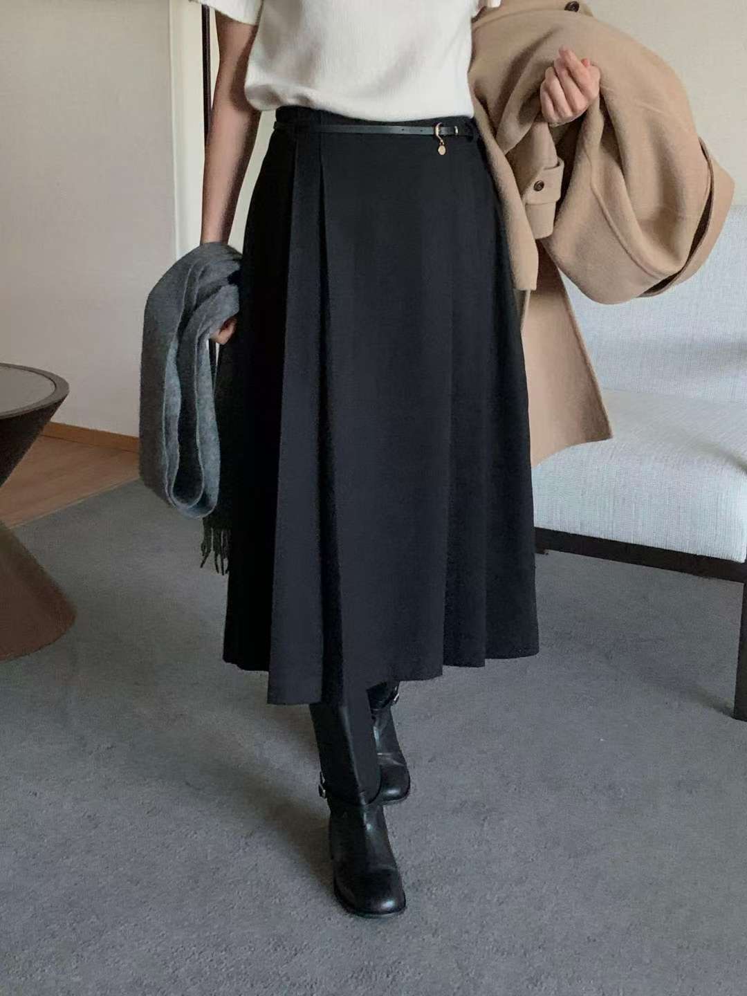 IVORY東大門㊣代購女士新款熱賣職業真品25秋冬長裙不含腰帶IVORY長裙圖色3