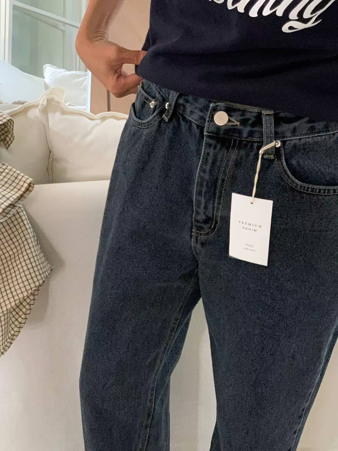 IVORY韓國代購㊣女士新品人氣時尚休閑熱賣職業推薦25秋冬牛仔褲IVORY牛仔褲