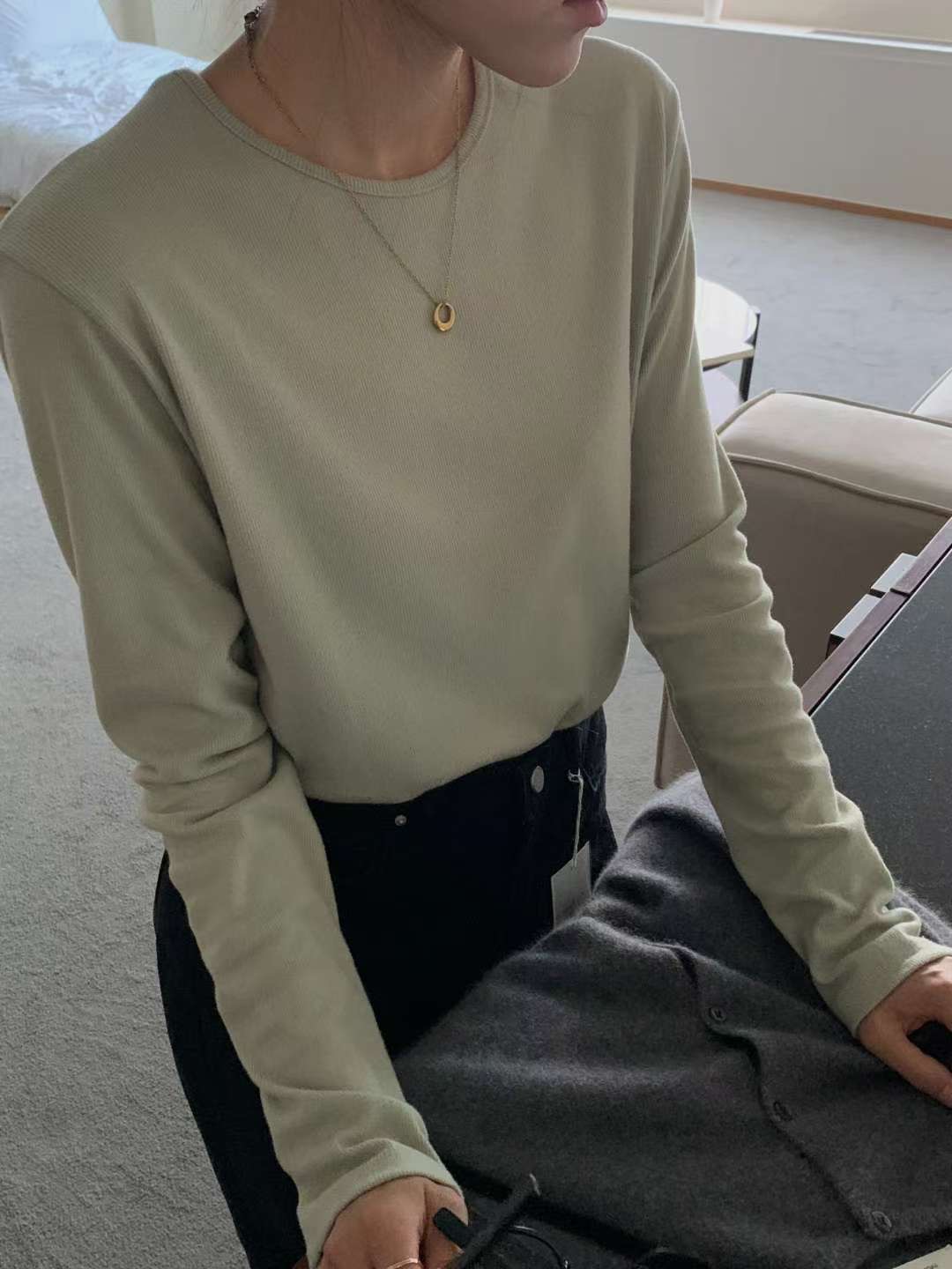 IVORY東大門㊣代購女裝新款休閑時尚人氣熱賣職業真品長袖T恤IVORY長袖T恤