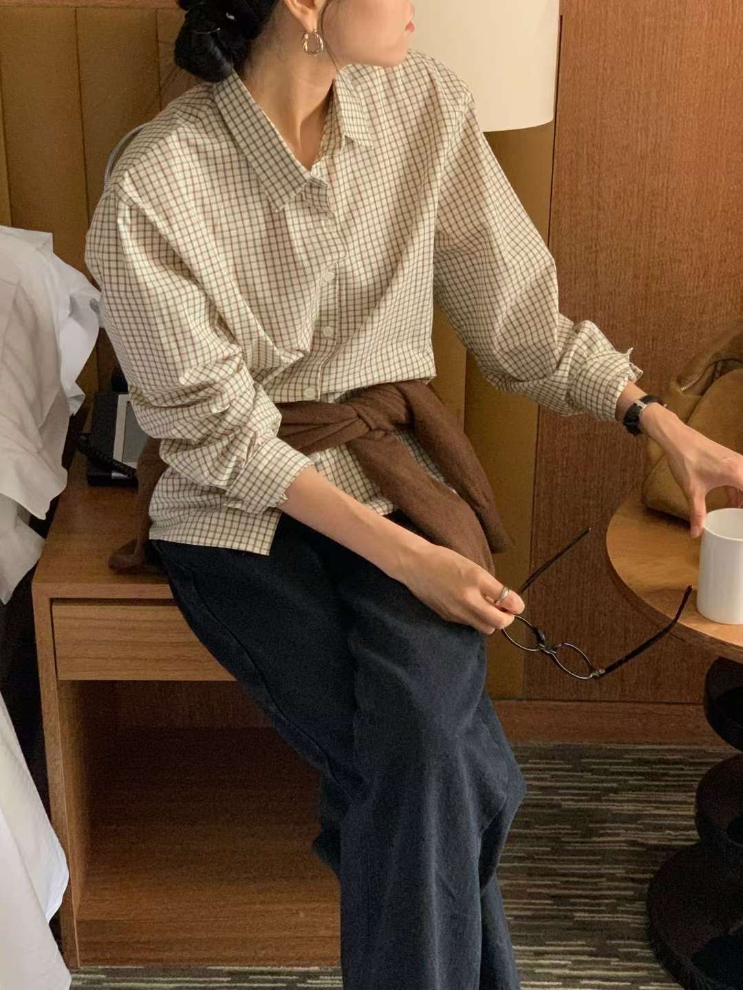 IVORY東大門㊣直郵女裝新品熱賣休閑推薦職業25秋冬襯衫蕾絲衫IVORY襯衫/蕾絲衫