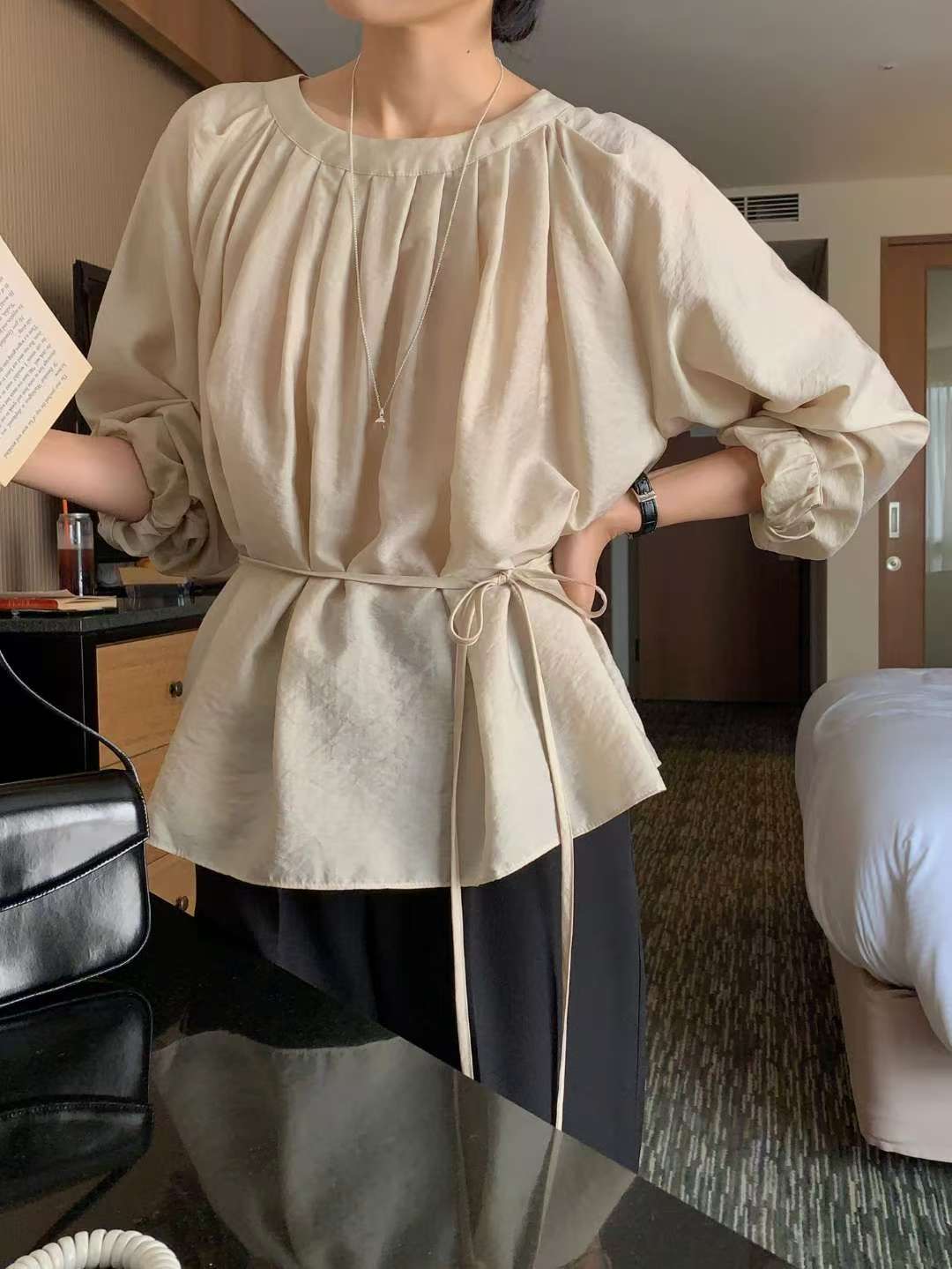 IVORY韓國代購㊣女士新品職業熱賣人氣真品推薦時尚襯衫蕾絲衫IVORY襯衫/蕾絲衫圖色2