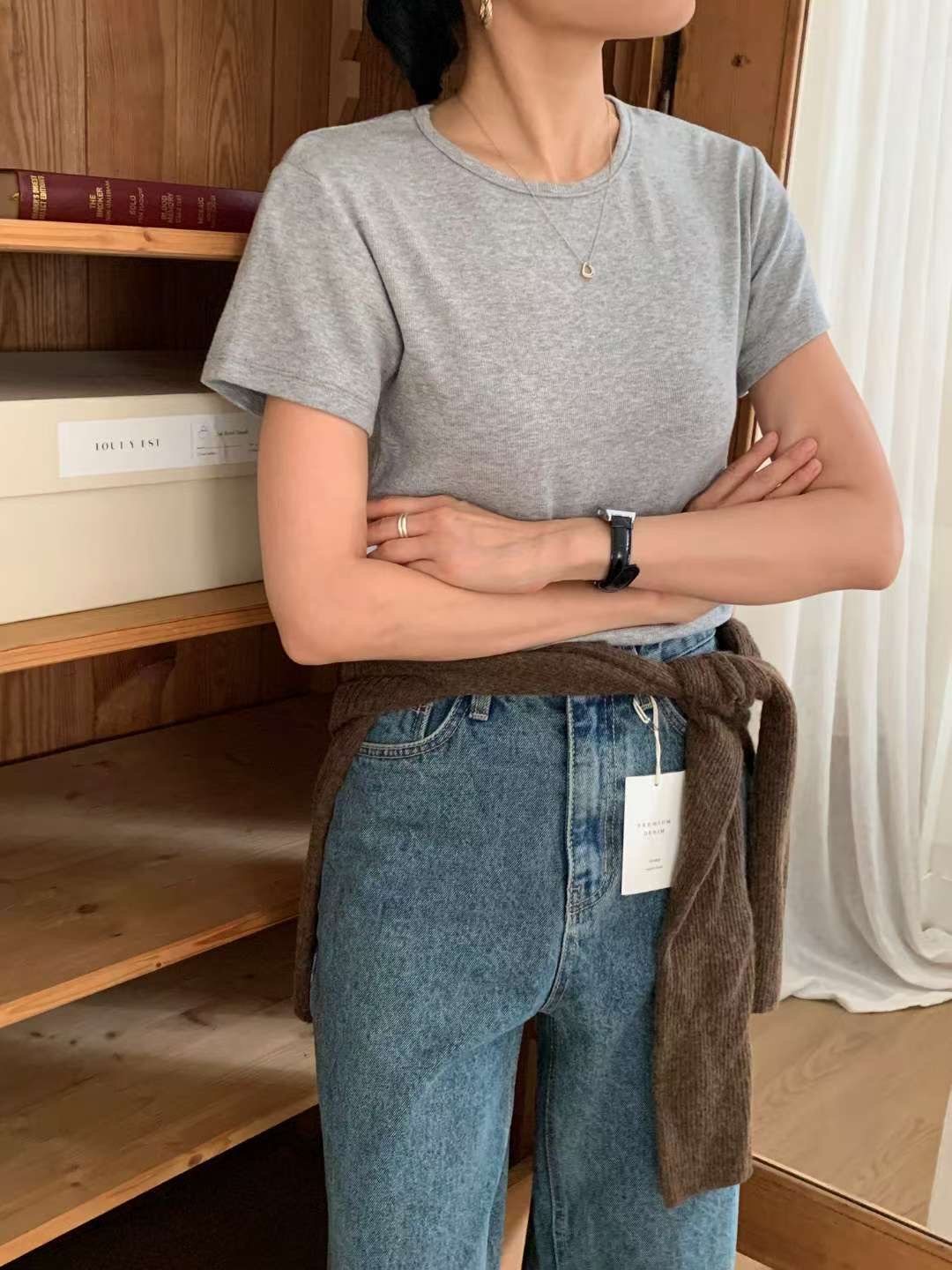 IVORY東大門㊣代購女士新品推薦職業熱賣休閑真品時尚25秋冬T恤IVORYT恤圖色2