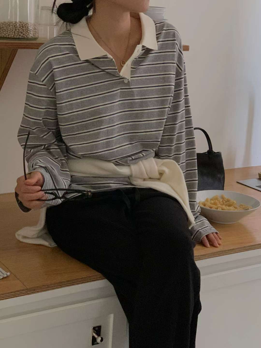 IVORY東大門㊣實拍女士新品真品休閑熱賣時尚職業人氣長袖T恤IVORY長袖T恤