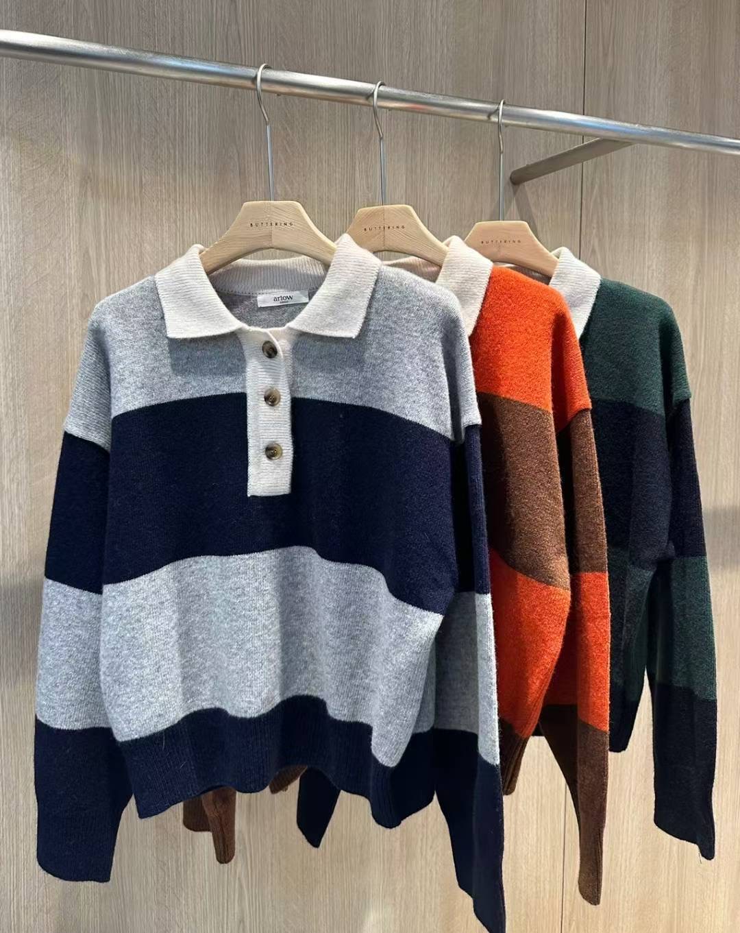 ARLOW東大門㊣代購女士新品休閑真品熱賣時尚人氣職業針織衫ARLOW針織衫圖色3左三色