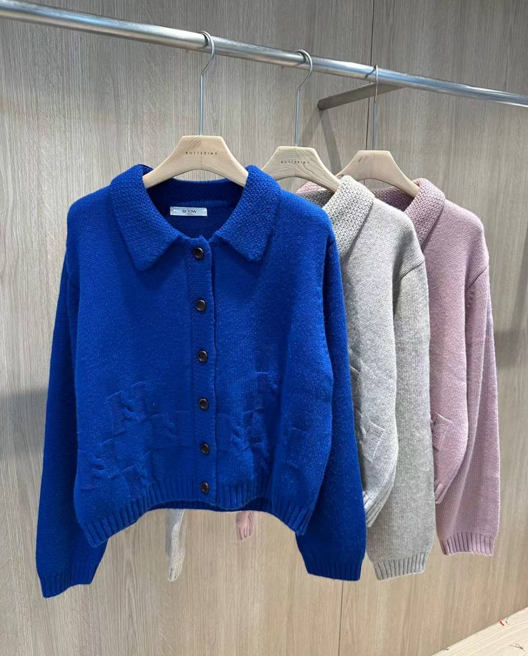 ARLOW韓國直郵㊣女裝新品職業時尚熱賣人氣休閑推薦25秋冬毛衣ARLOW毛衣圖色2左二色