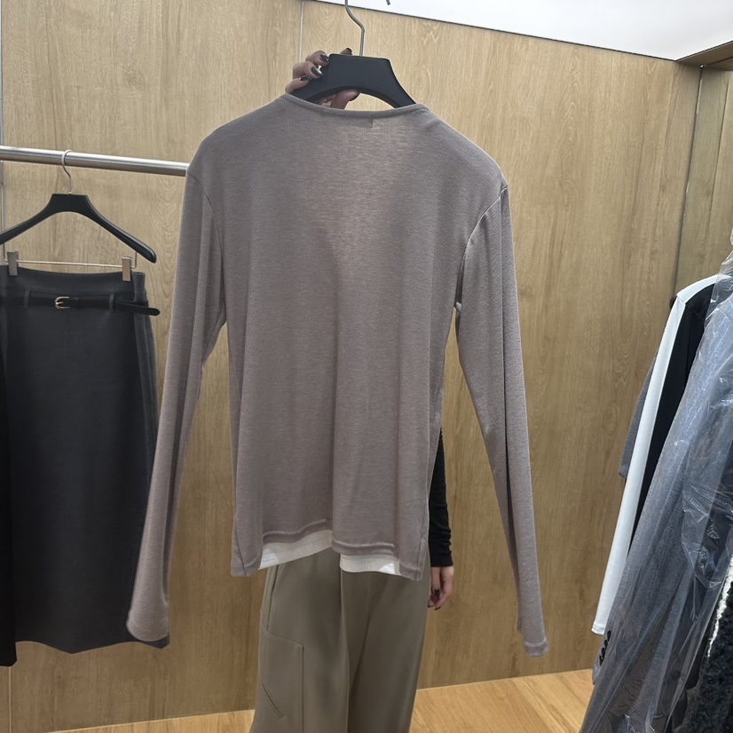 LEFANCY東大門㊣代購女裝新款人氣25秋冬職業熱賣時尚長袖T恤LEFANCY長袖T恤