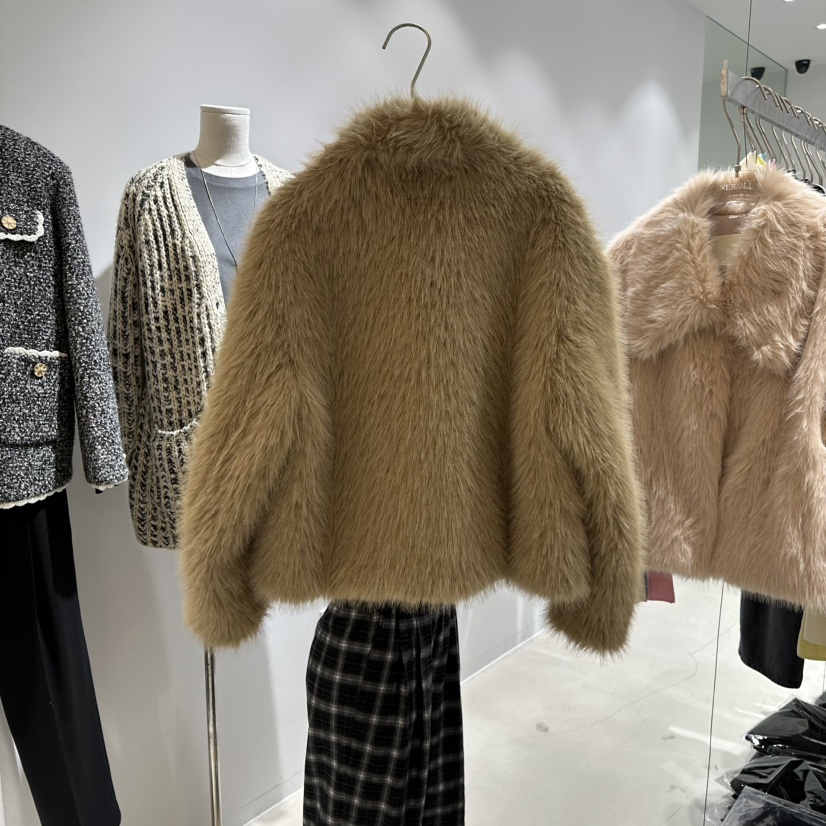 NEROLI 36韓國代購㊣女裝新款推薦休閑25秋冬短款大衣皮草NEROLI 36短款大衣