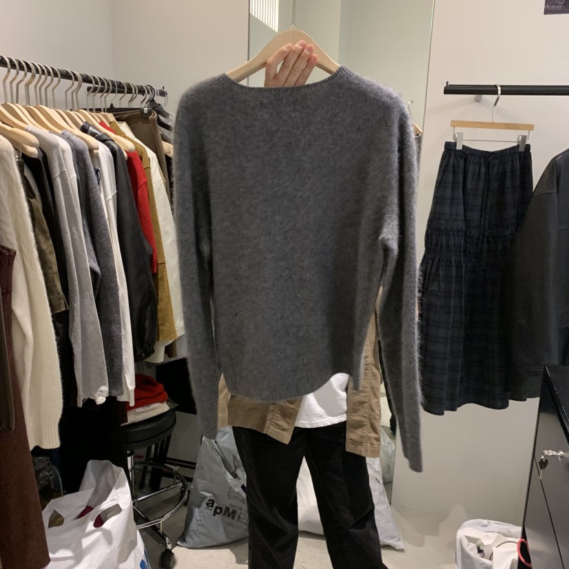 PLATE韓國直郵㊣女士新品時尚休閑真品人氣職業25秋冬針織衫羊絨PLATE針織衫