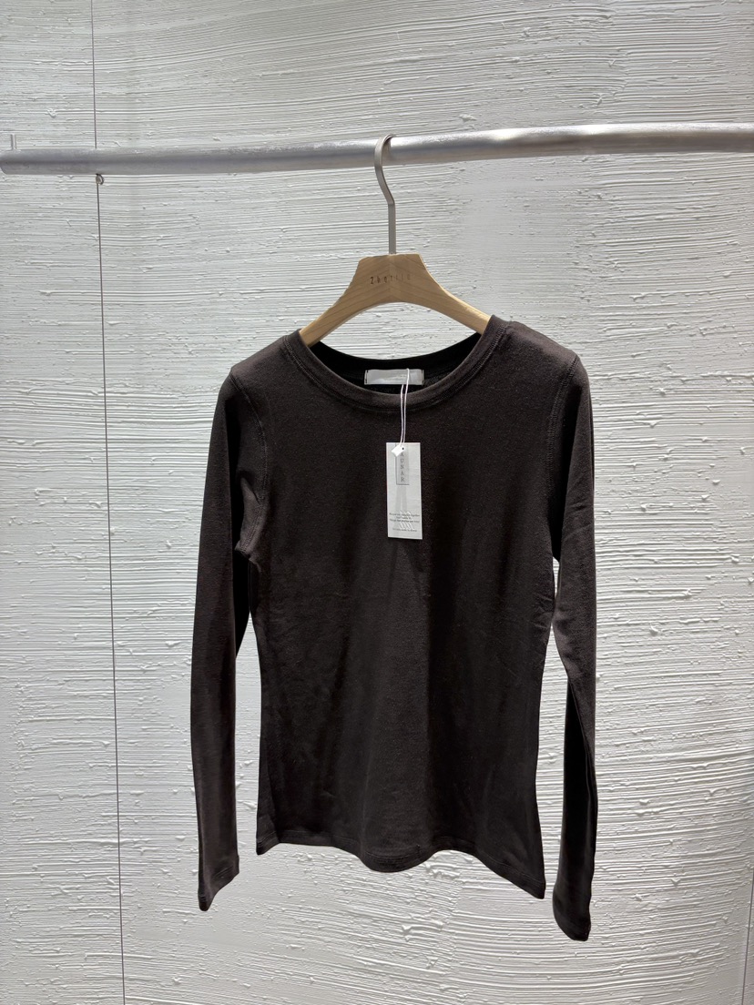 2BOTTLE東大門㊣直郵女裝新品職業休閑時尚真品推薦長袖T恤2BOTTLE長袖T恤圖色3棕色