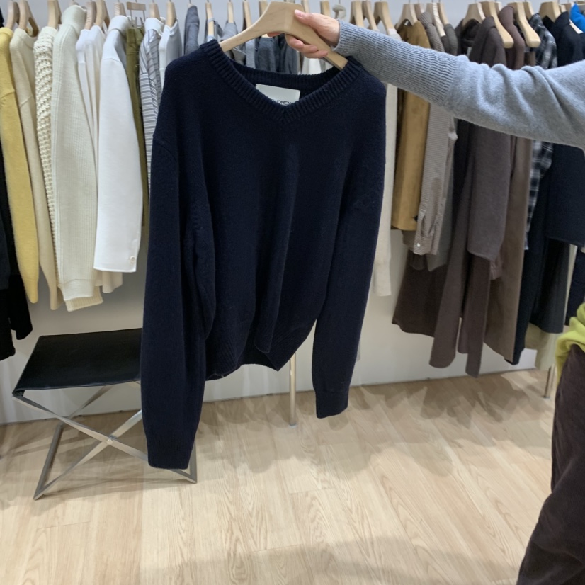 HAUS-A東大門㊣實拍女裝新品25秋冬推薦休閑針織衫V領羊毛HAUS-A針織衫圖色2