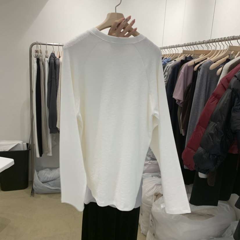 MUNSELL東大門㊣直郵女士新款休閑人氣熱賣職業25秋冬長袖T恤MUNSELL長袖T恤