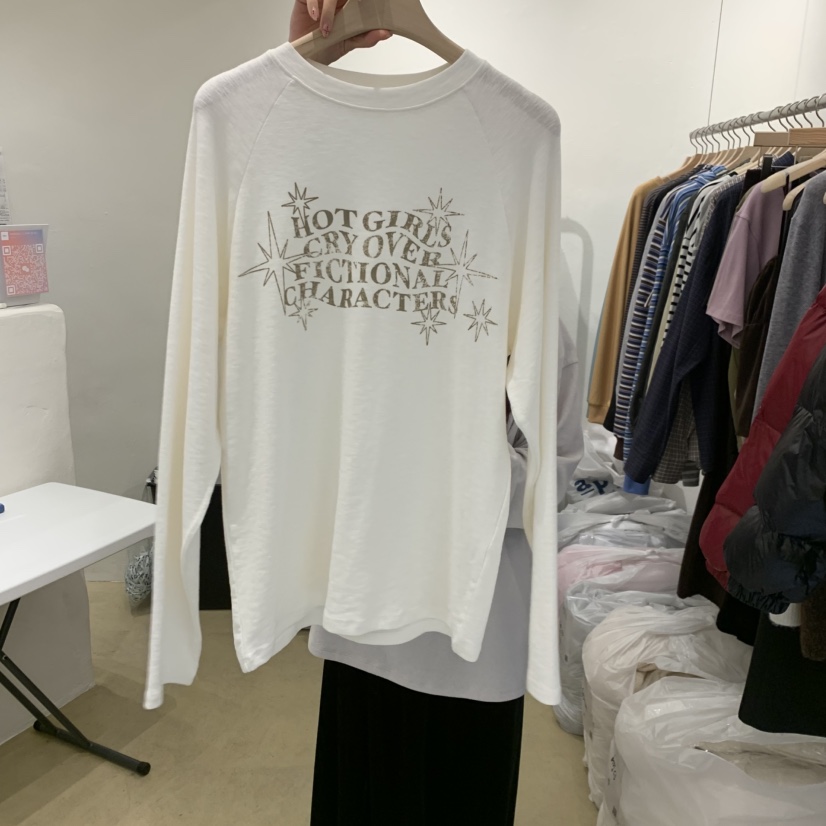 MUNSELL東大門㊣直郵女士新款休閑人氣熱賣職業25秋冬長袖T恤MUNSELL長袖T恤圖色1