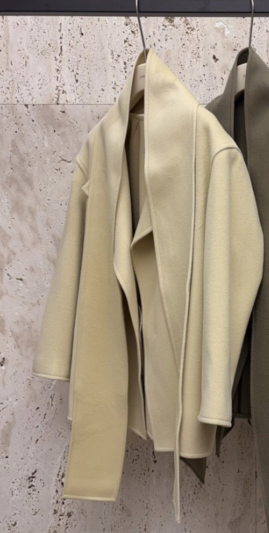 BLOSSOM東大門㊣實拍女裝新品真品短款大衣含圍巾手工羊毛羊絨BLOSSOM短款大衣圖色3