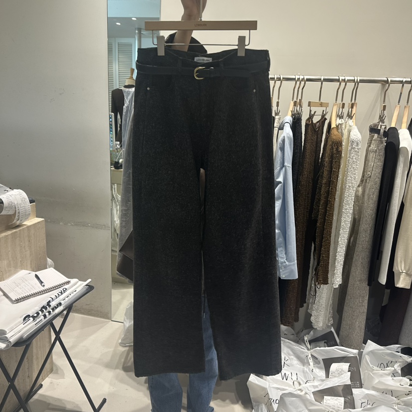 LOWBURN韓國直郵㊣女士新品人氣推薦休閑時尚休閑褲不含腰帶LOWBURN休閑褲圖色2