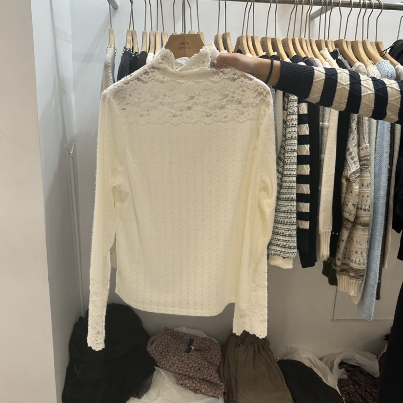 ABLESTUDIO東大門㊣代購女士新品推薦25秋冬熱賣職業長袖T恤ABLESTUDIO長袖T恤圖色1