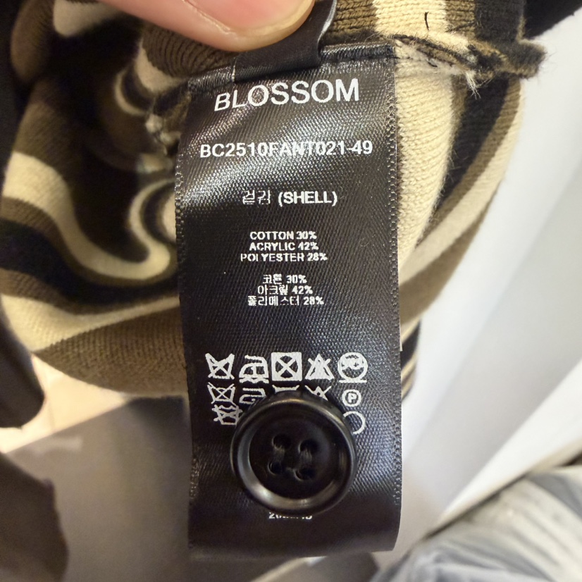 BLOSSOM東大門㊣代購女士新款25秋冬真品熱賣時尚針織衫條紋BLOSSOM針織衫