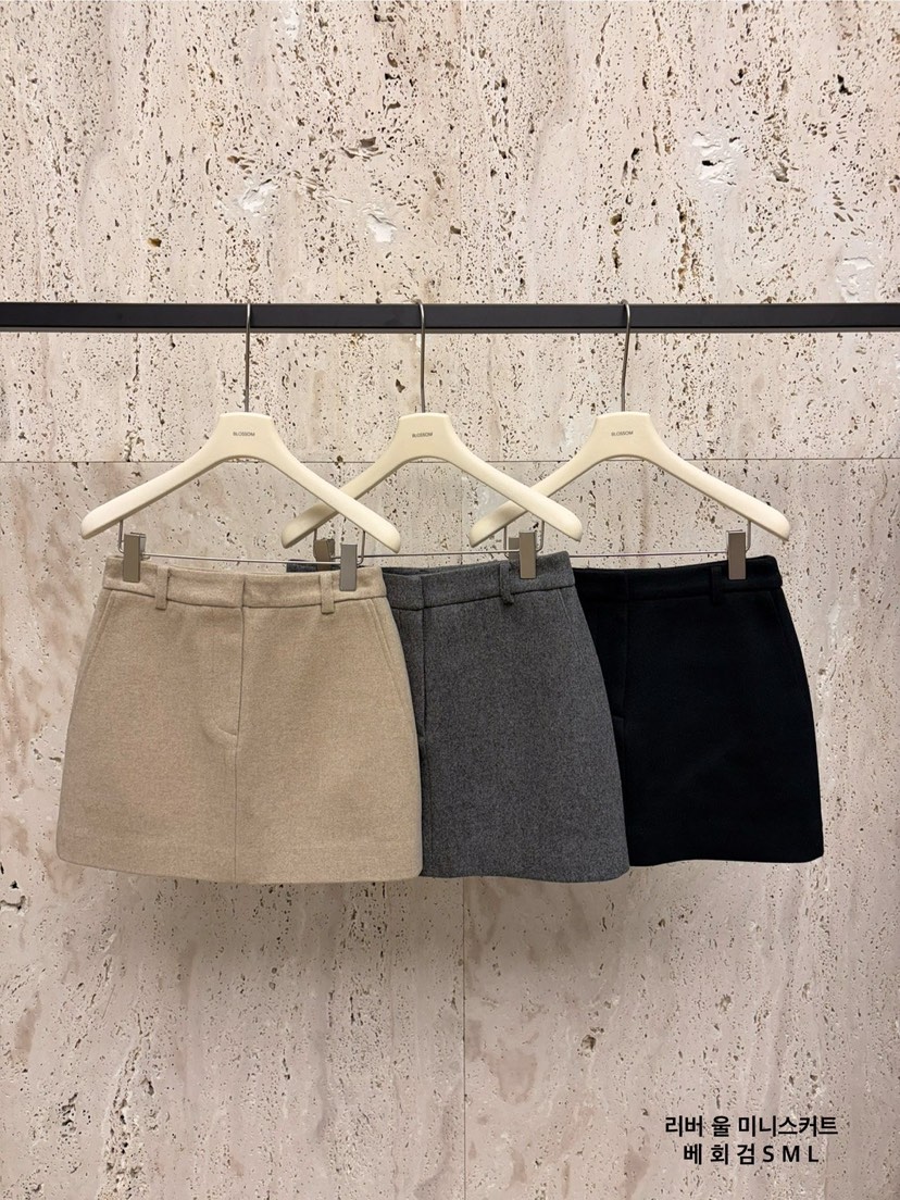 BLOSSOM東大門㊣代購女士新款職業時尚熱賣真品休閑短裙羊毛BLOSSOM短裙