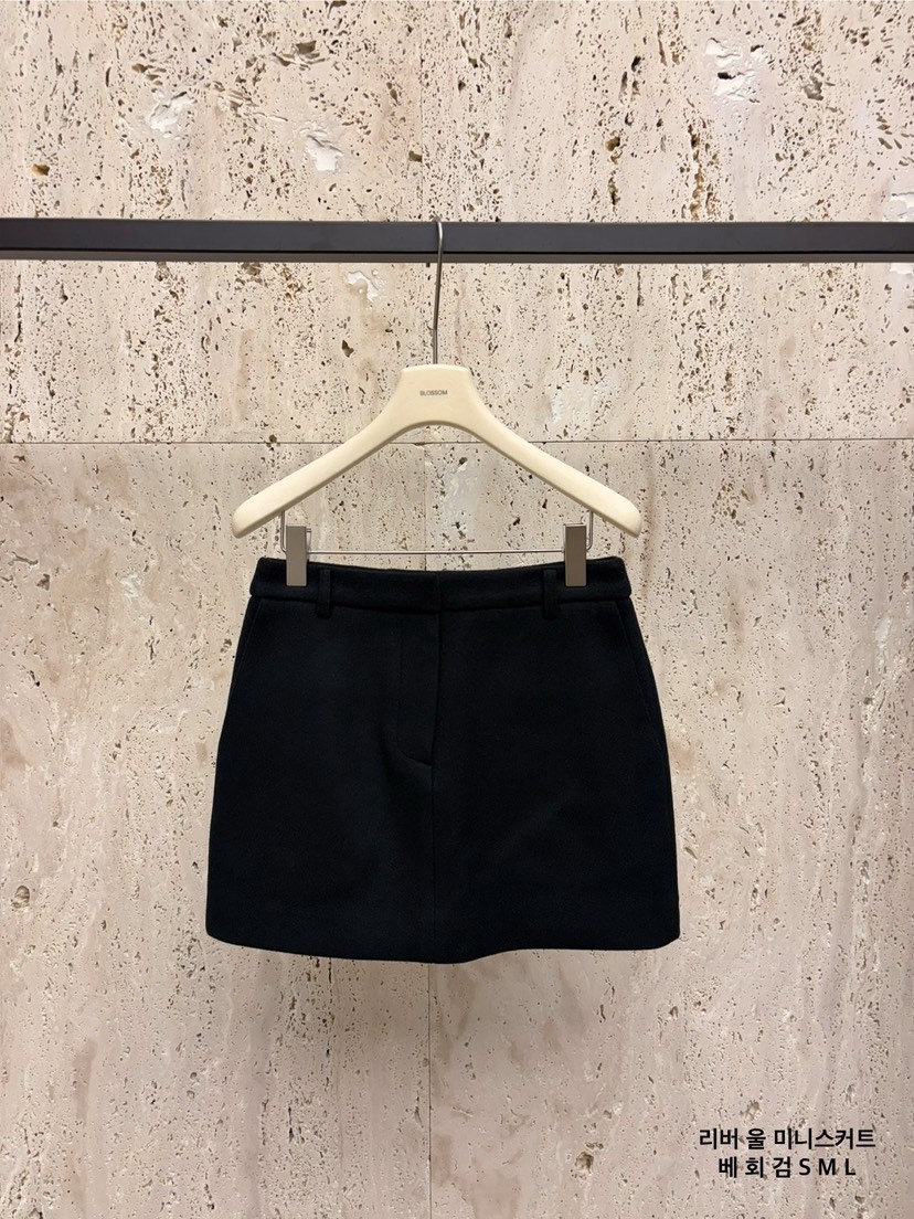 BLOSSOM東大門㊣代購女士新款職業時尚熱賣真品休閑短裙羊毛BLOSSOM短裙圖色3