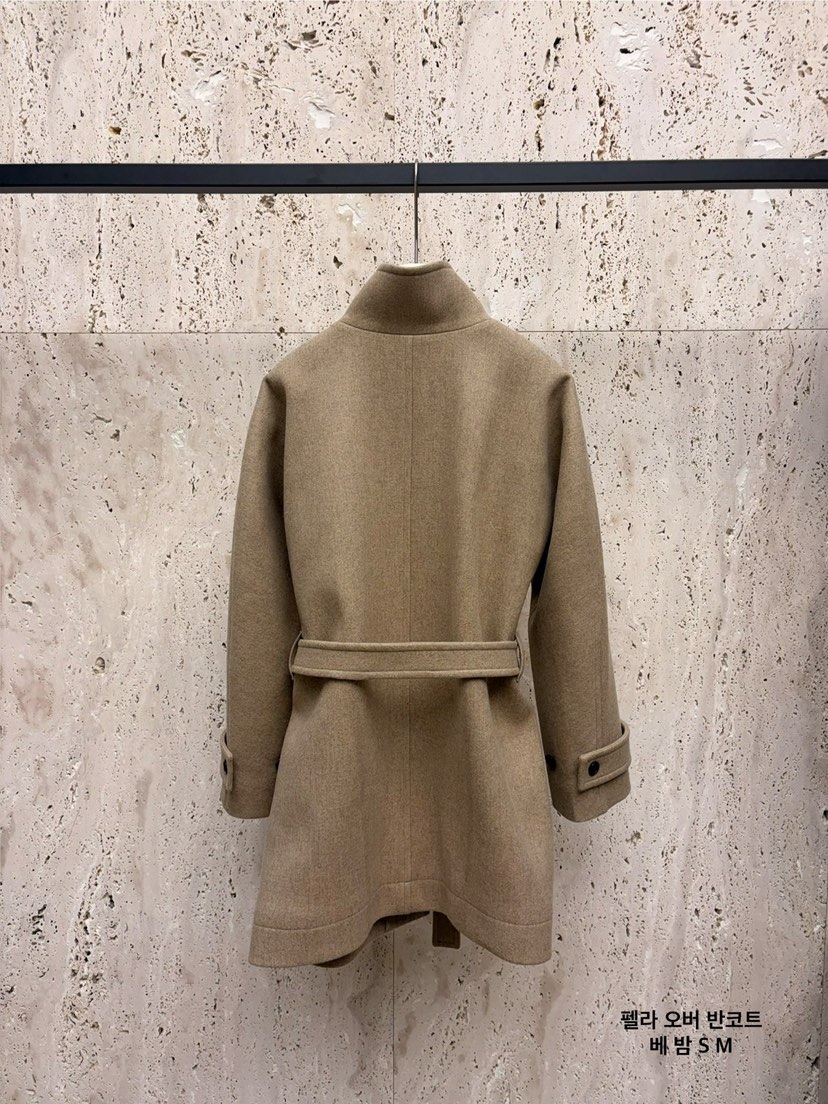 BLOSSOM東大門㊣實拍女裝新品25秋冬真品推薦中長款大衣含腰帶BLOSSOM中長款大衣