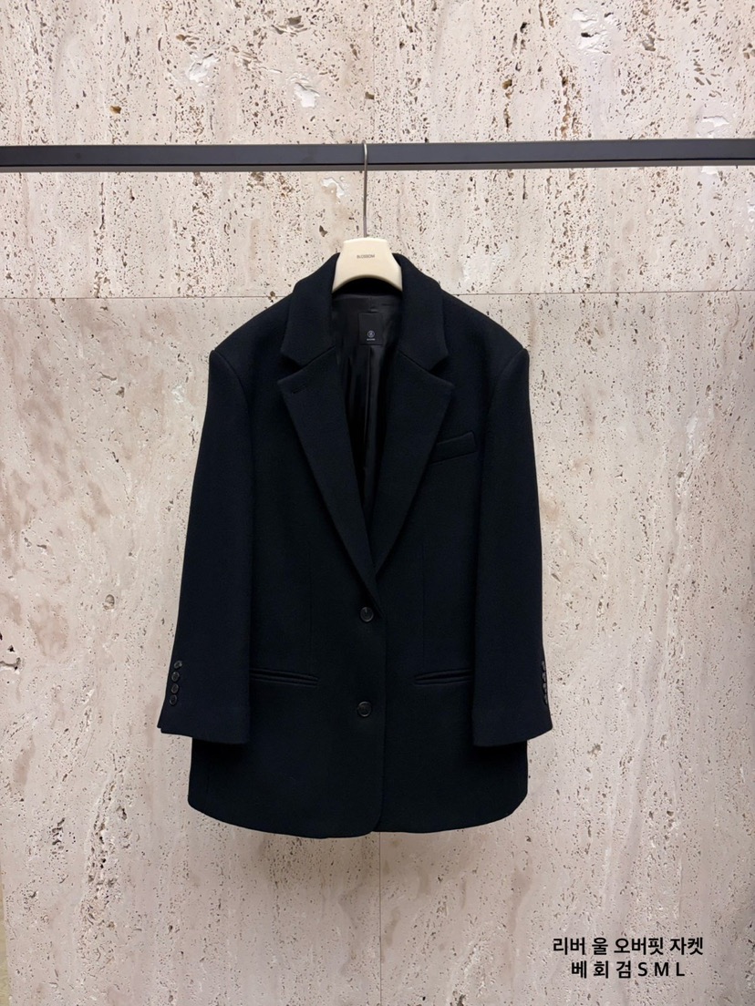 BLOSSOM東大門㊣代購女裝新品時尚休閑職業熱賣人氣夾克羊毛BLOSSOM夾克圖色3