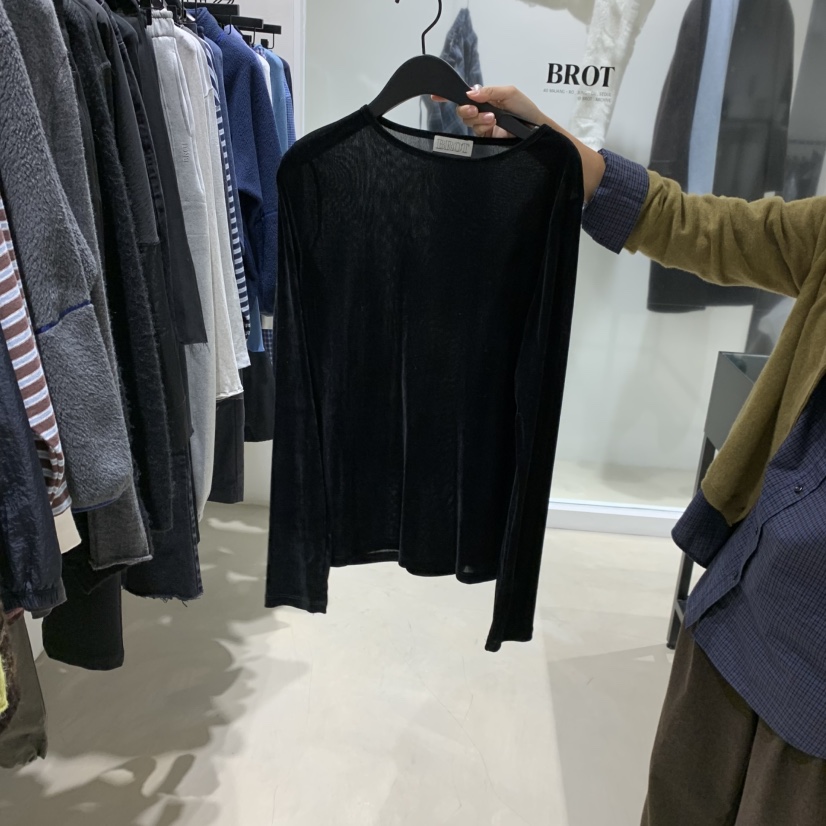 BROT東大門㊣實拍女裝新款真品人氣休閑職業推薦長袖T恤絲絨BROT長袖T恤圖色3