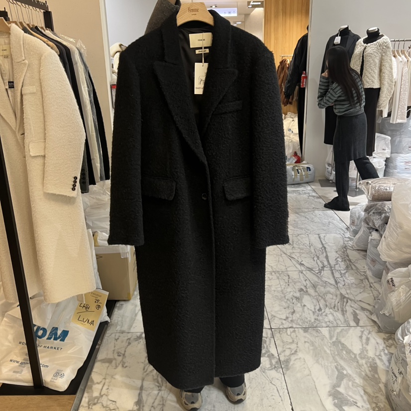 LA MAGIE FEMME韓國直郵㊣女裝新品真品中長款大衣含腰帶Lamagie Femme中長款大衣圖色2