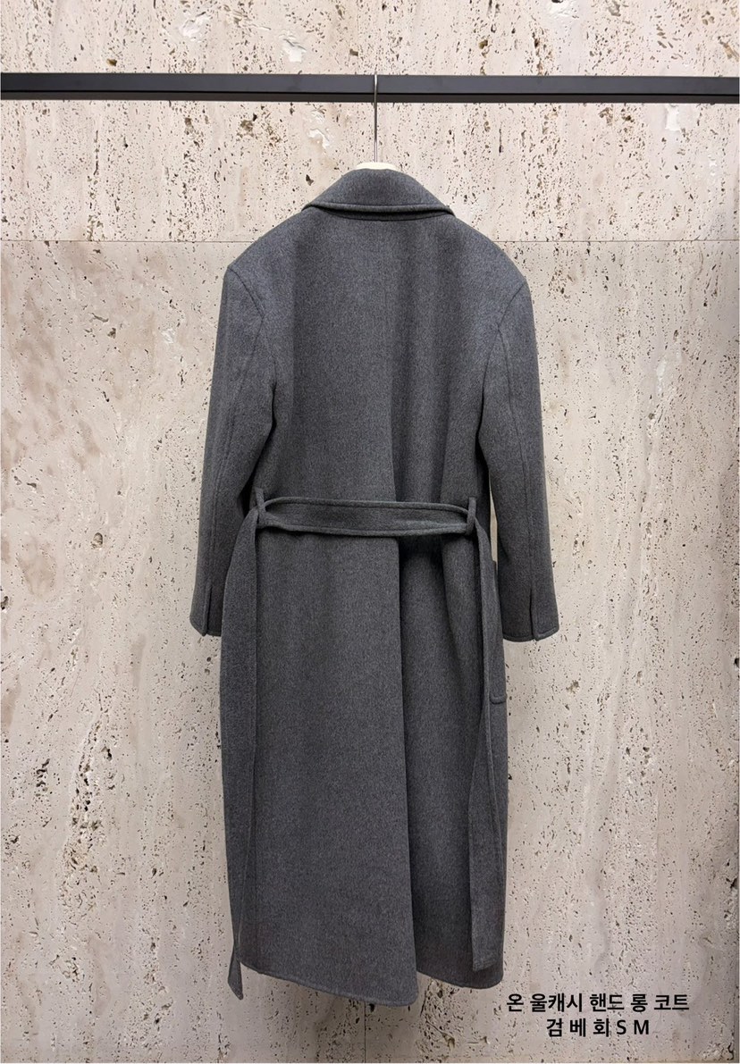 BLOSSOM東大門㊣代購女裝新品職業25秋冬中長款大衣含腰帶羊絨BLOSSOM中長款大衣