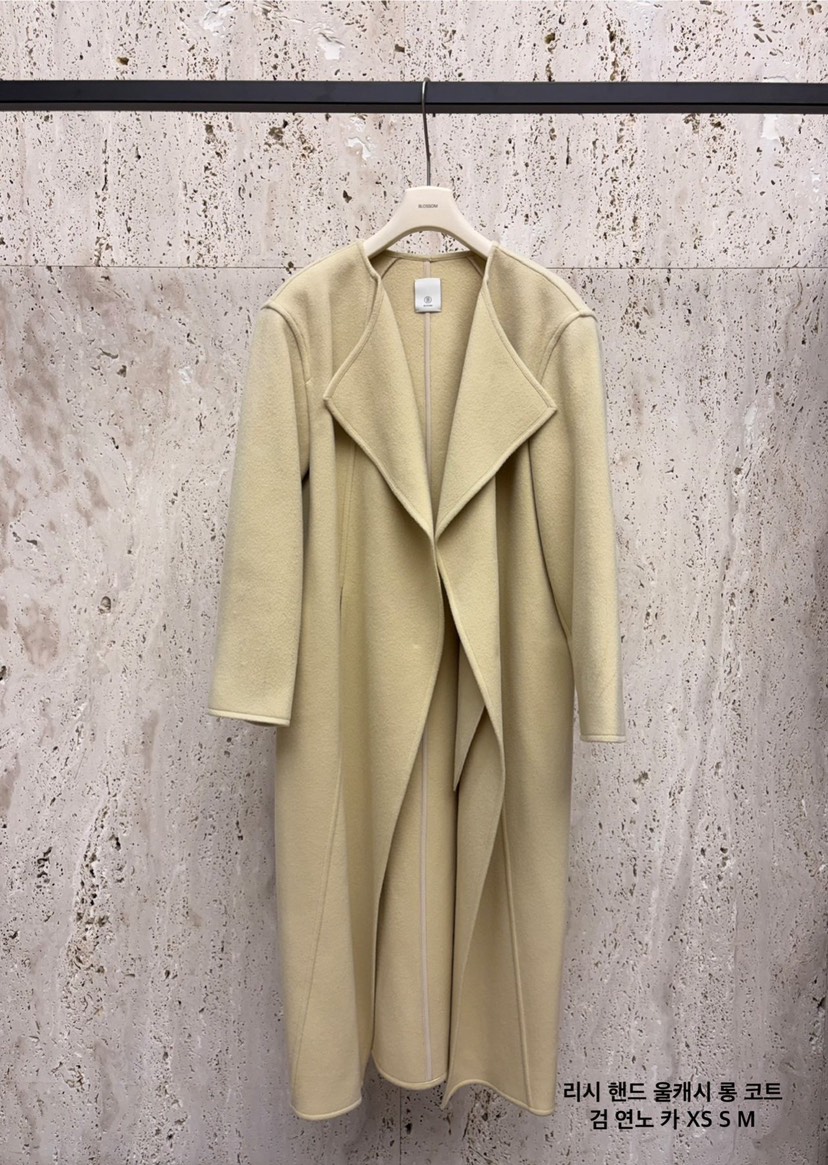 BLOSSOM東大門㊣實拍女裝新款真品人氣休閑中長款大衣手工羊毛BLOSSOM中長款大衣