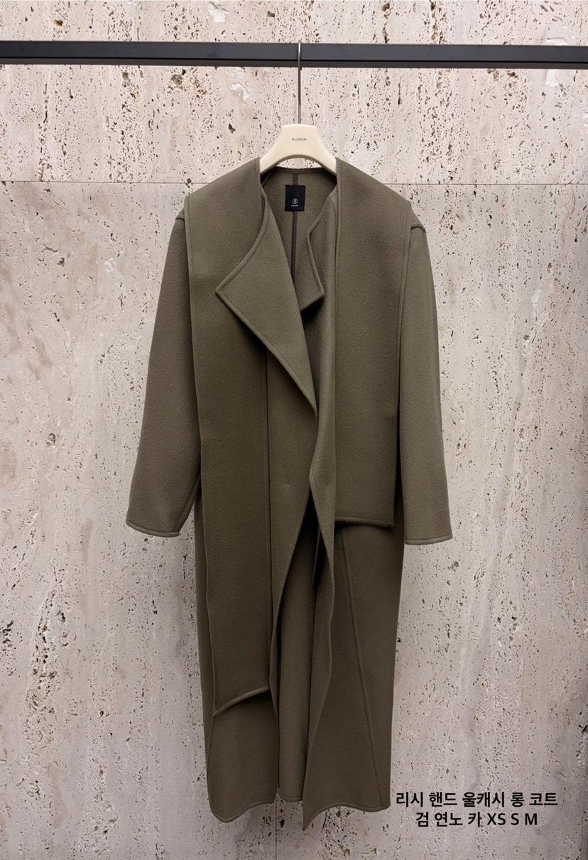 BLOSSOM東大門㊣實拍女裝新款真品人氣休閑中長款大衣手工羊毛BLOSSOM中長款大衣圖色2