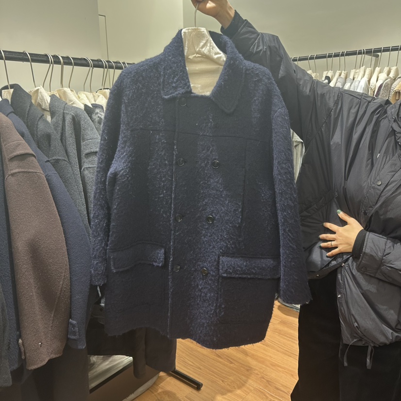 JADEMARKET東大門㊣代購女士新款時尚職業休閑真品短款大衣JADE MARKET短款大衣圖色2