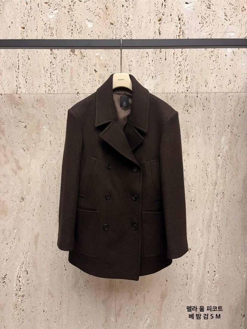 BLOSSOM韓國直郵㊣女裝新款25秋冬職業時尚休閑人氣短款大衣BLOSSOM短款大衣圖色2