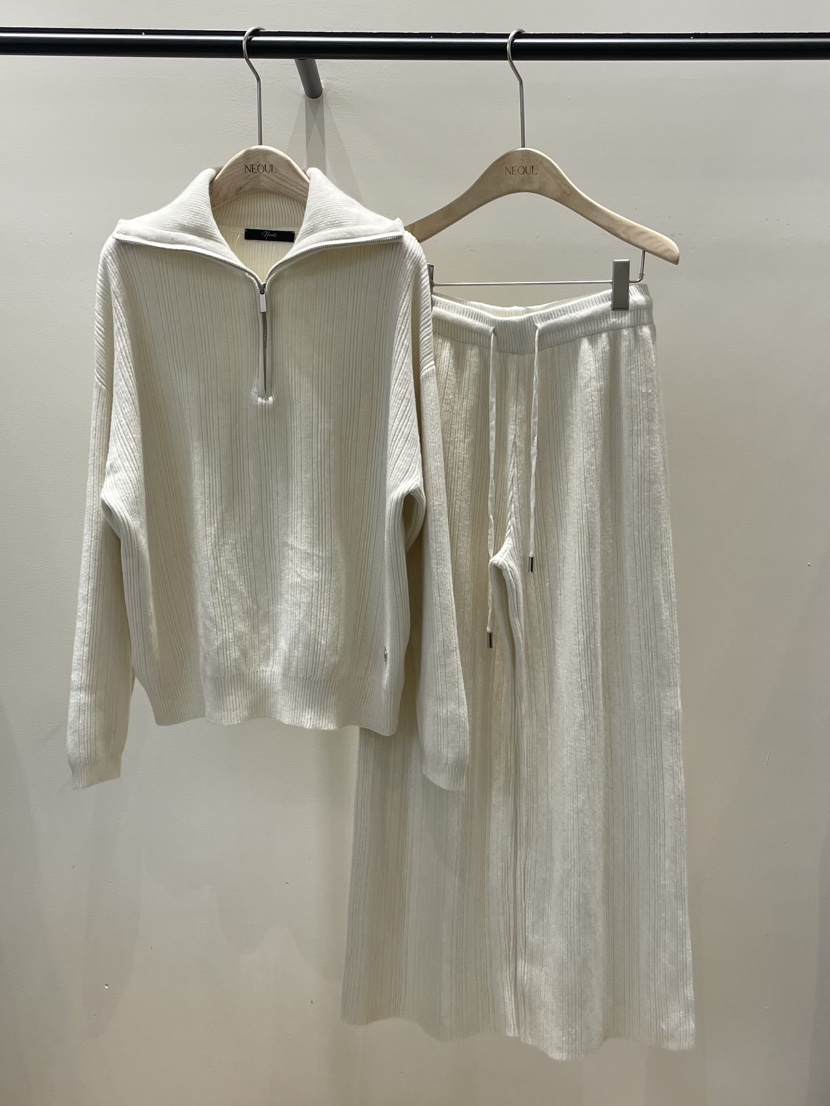 NEOUL韓國直郵㊣女士新款推薦時尚25秋冬熱賣職業休閑套裝拉鏈NEOUL/ahin雙領標簽套裝圖色1